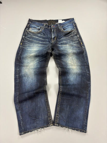 Japan Style Washed Straight Jeans vintage (S) 61season