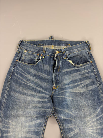 Japan Style Washed Straight Jeans vintage (M) 61season
