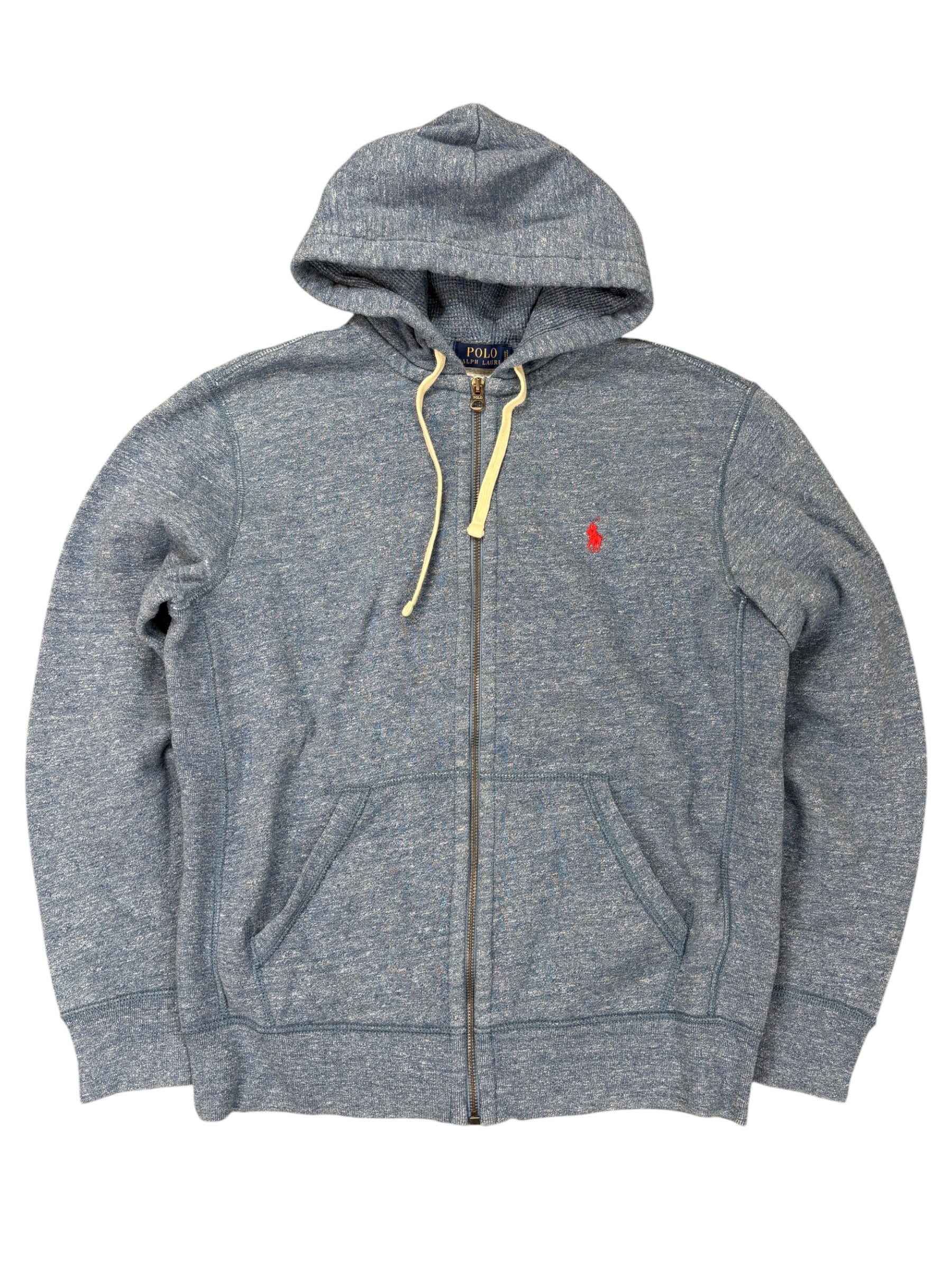Ralph Lauren Sweatjacke vintage zip grey/blue (M) 61season