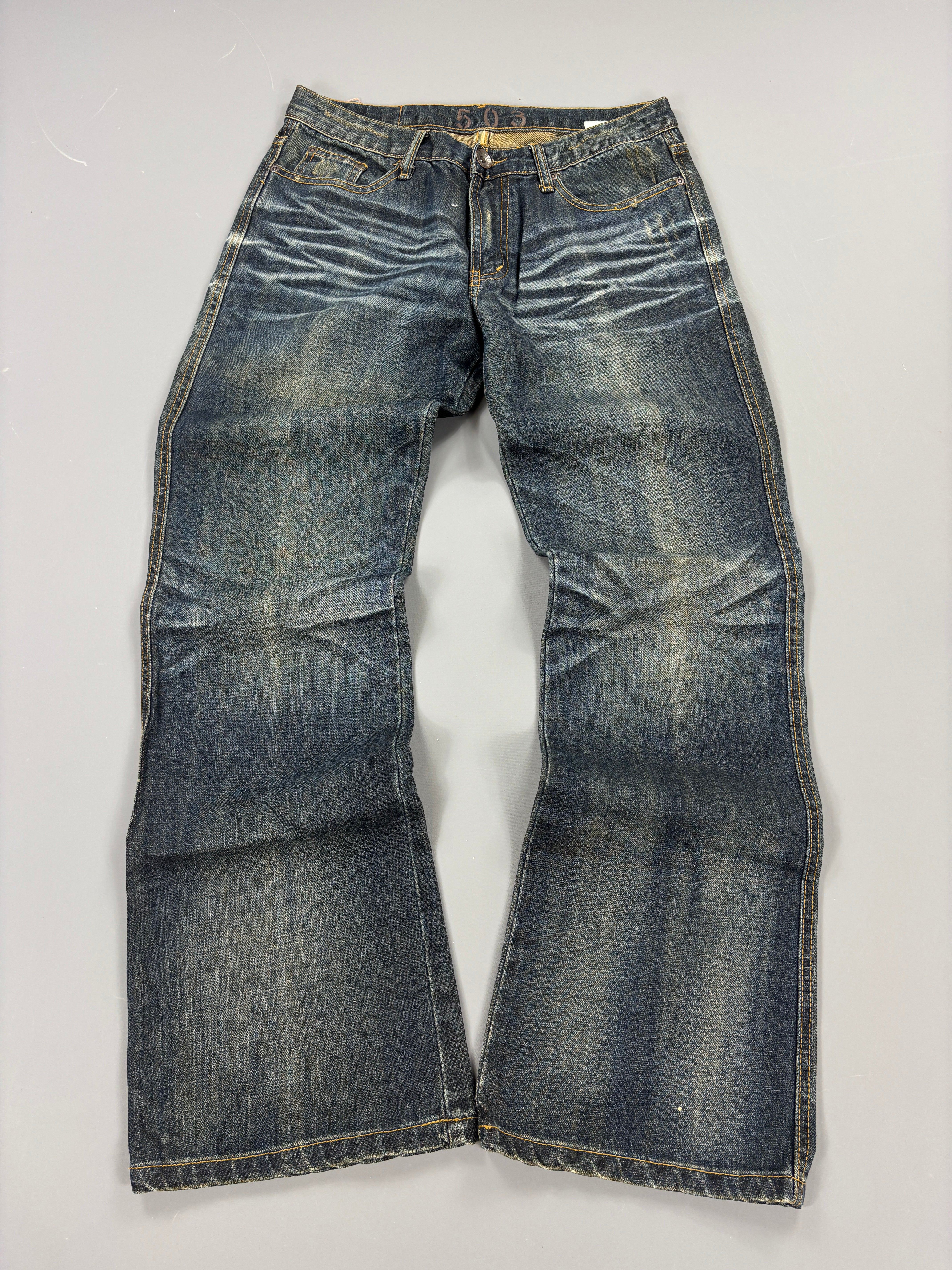 Japan Style Bootcut Washed Jeans (M) 61season