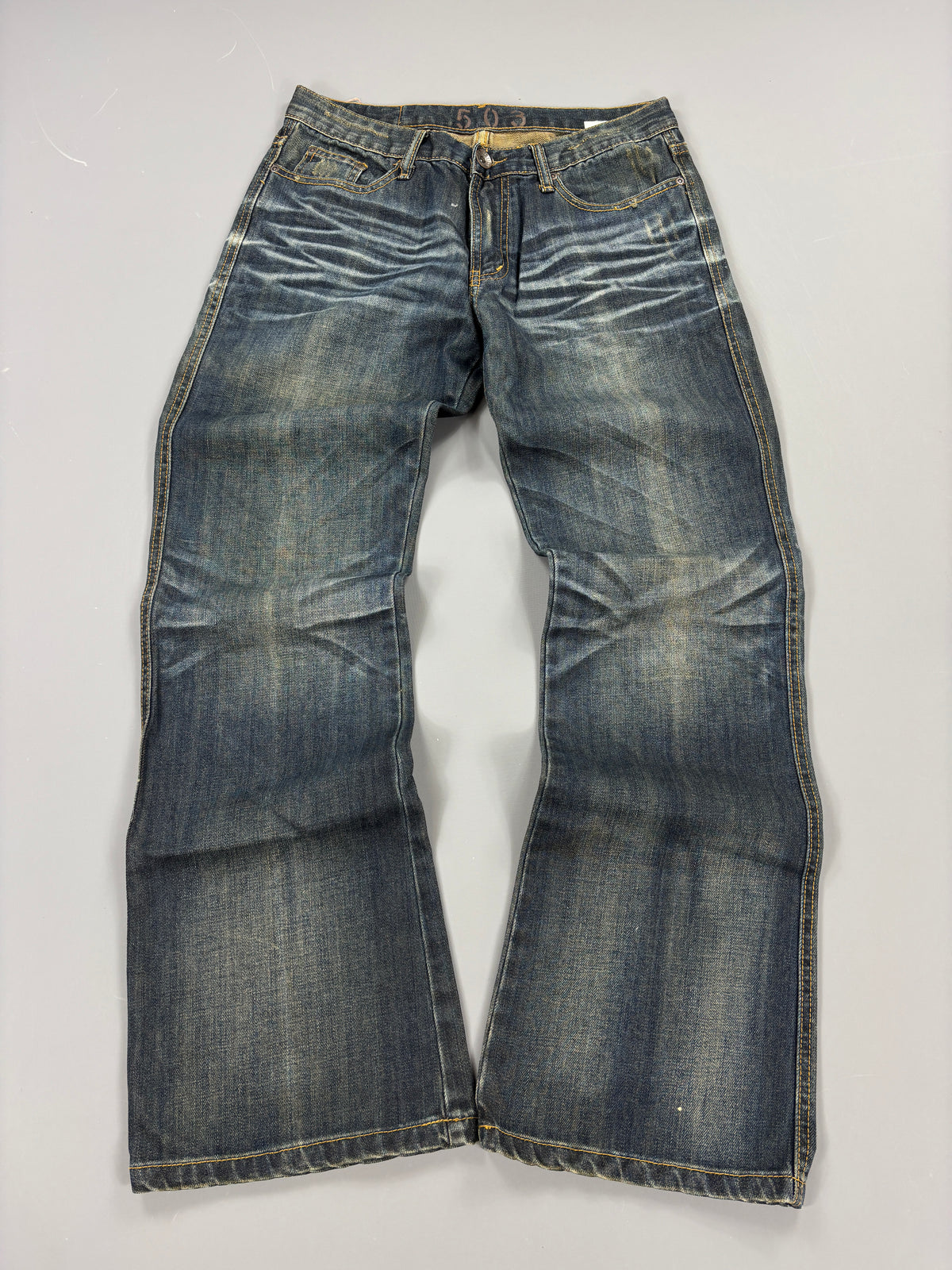Japan Style Bootcut Washed Jeans (M) 61season