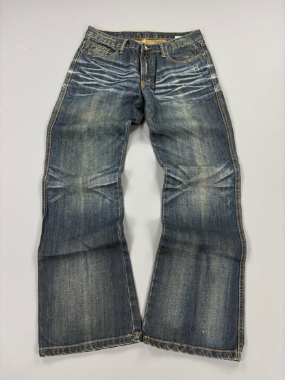 Japan Style Bootcut Washed Jeans (M) 61season