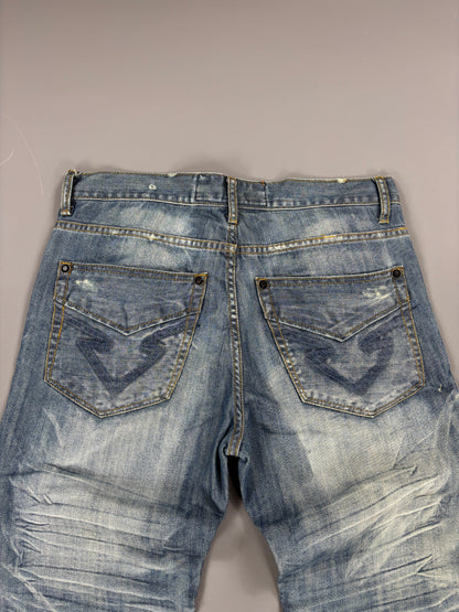 Japan Style Baggy Washed Jeans vintage (L) 61season