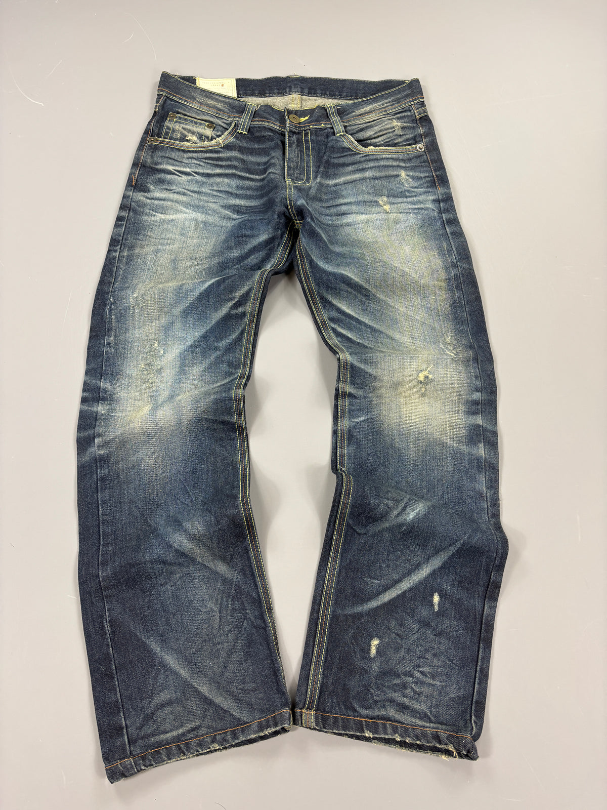 Japan Style Washed Straight Jeans vintage (M) 61season