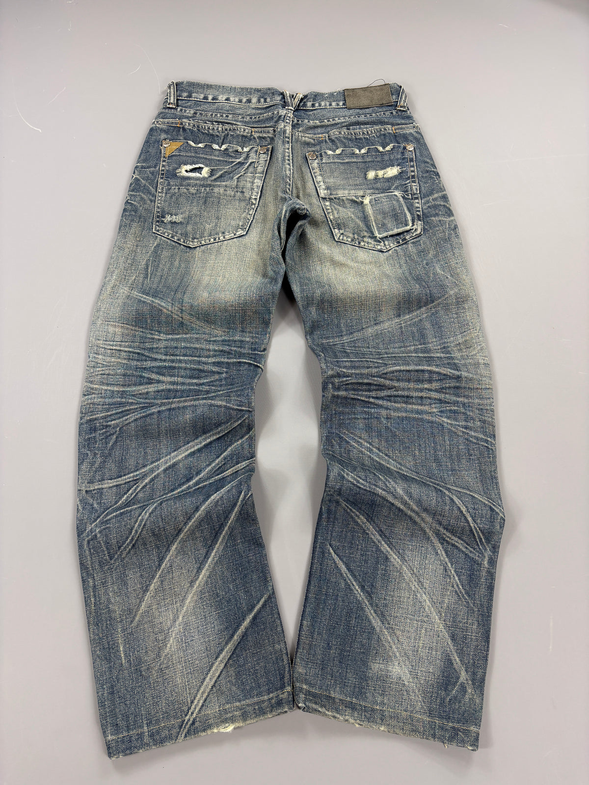 Japan Style Washed Straight Jeans vintage (S) 61season