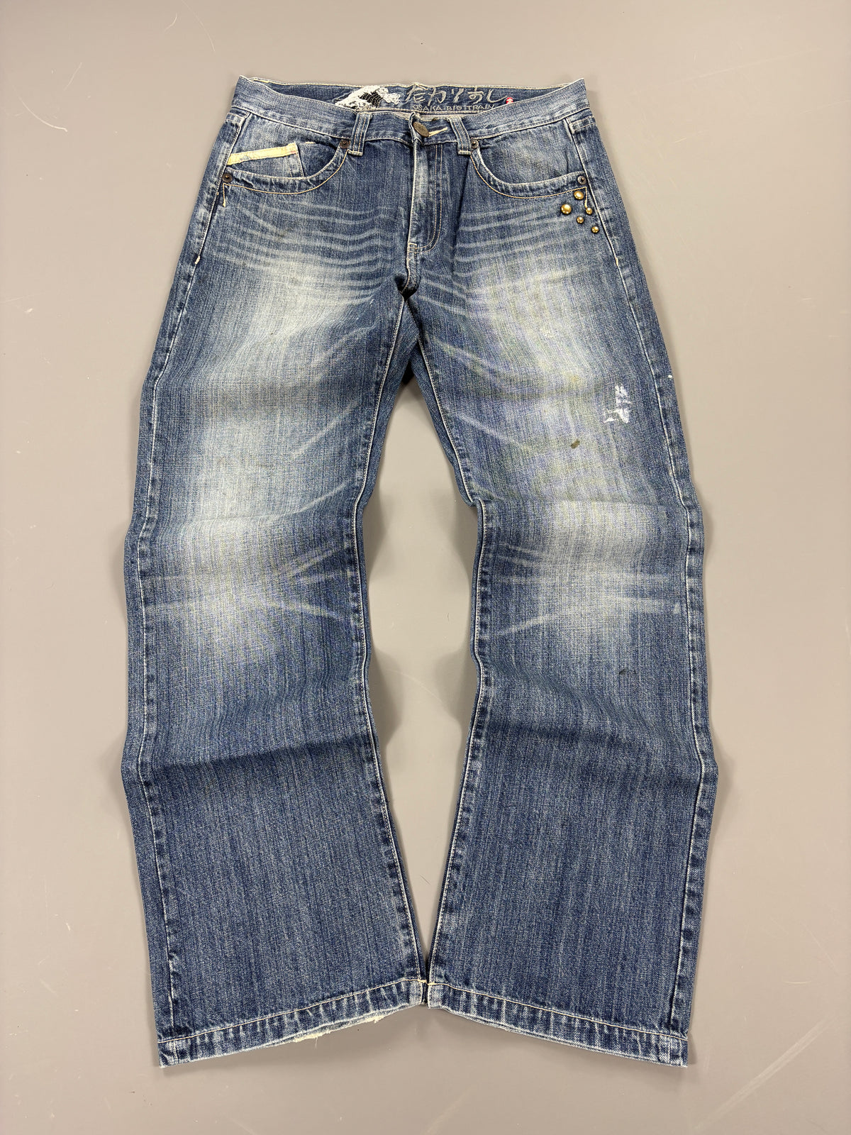 Japan Style Washed Bootcut Jeans (L) 61season