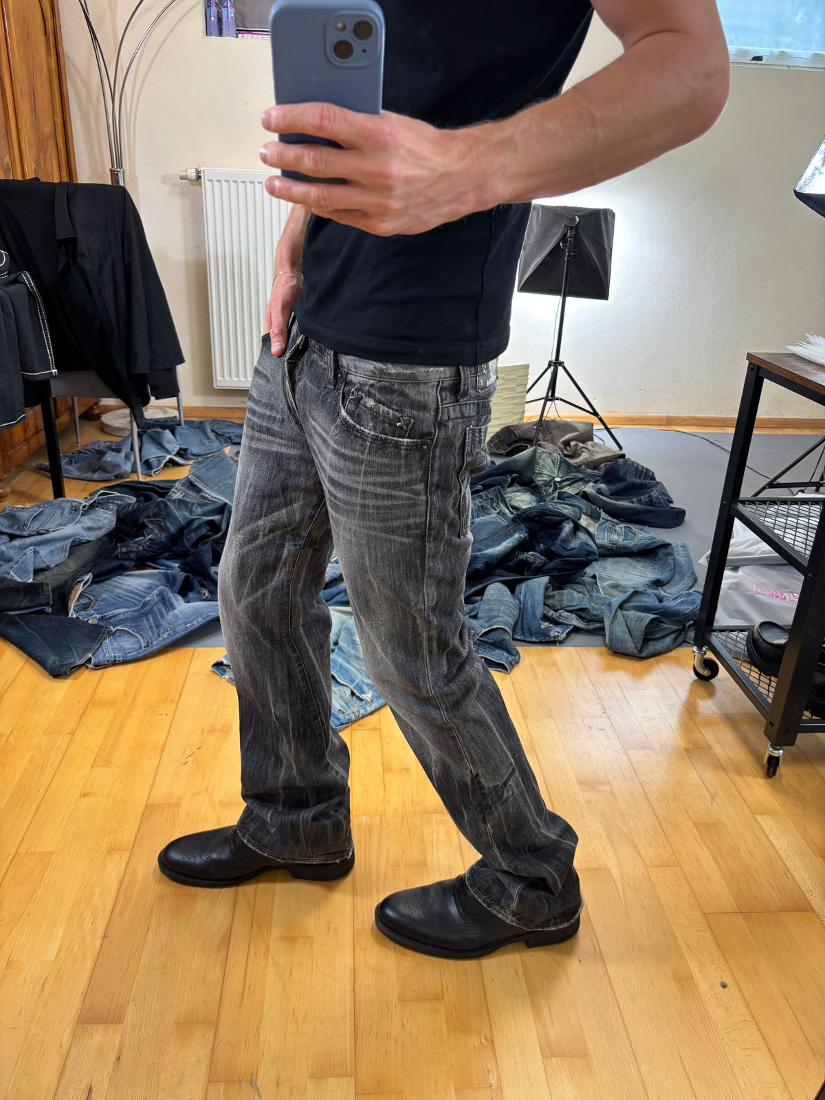 Japan Style Bootcut Washed Jeans vintage (M) 61season