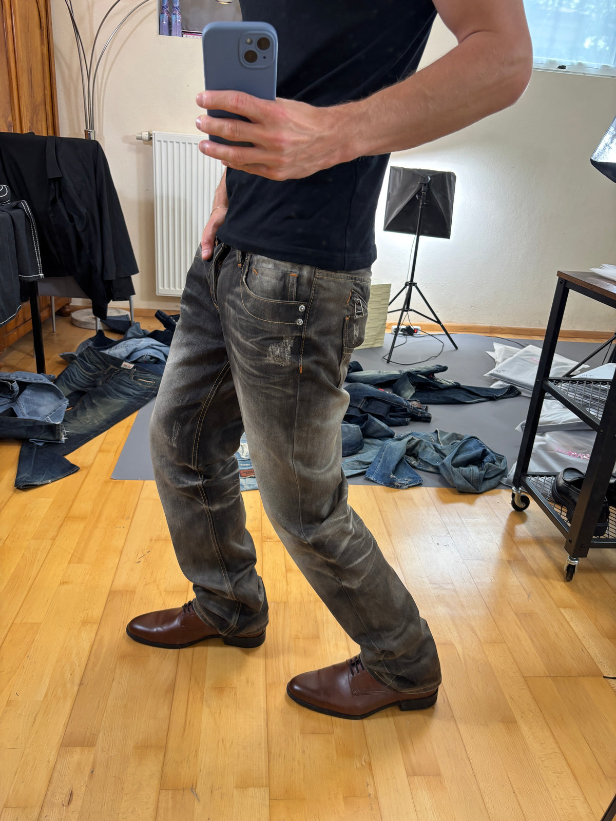 Japan Style Washed StraightJeans vintage (L) 61season