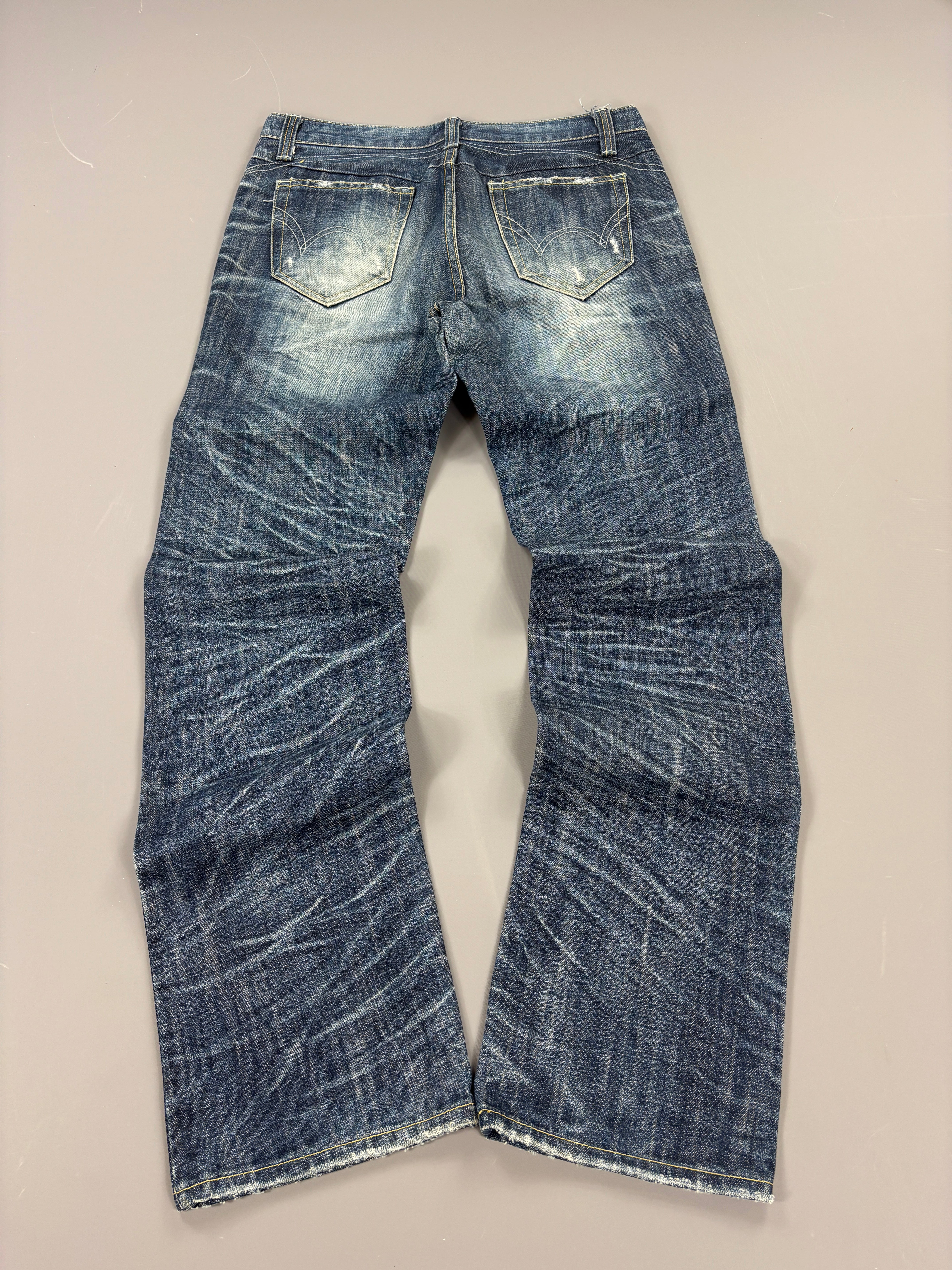 Washed Straight Japan Style Jeans vintage (L) 61season