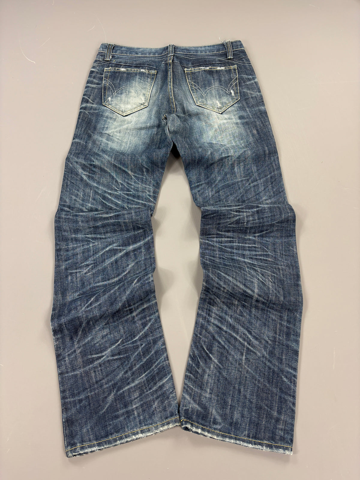 Washed Straight Japan Style Jeans vintage (L) 61season