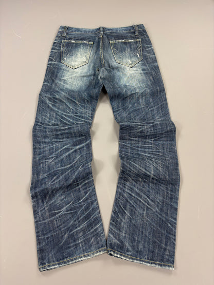 Washed Straight Japan Style Jeans vintage (L) 61season