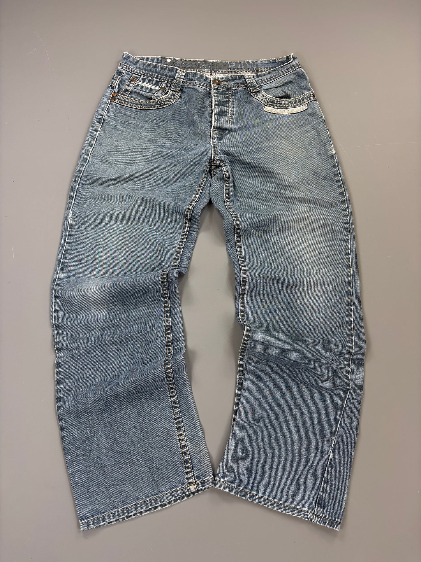 Gstar Jeans vintage printed washed grey straight (S) 61season