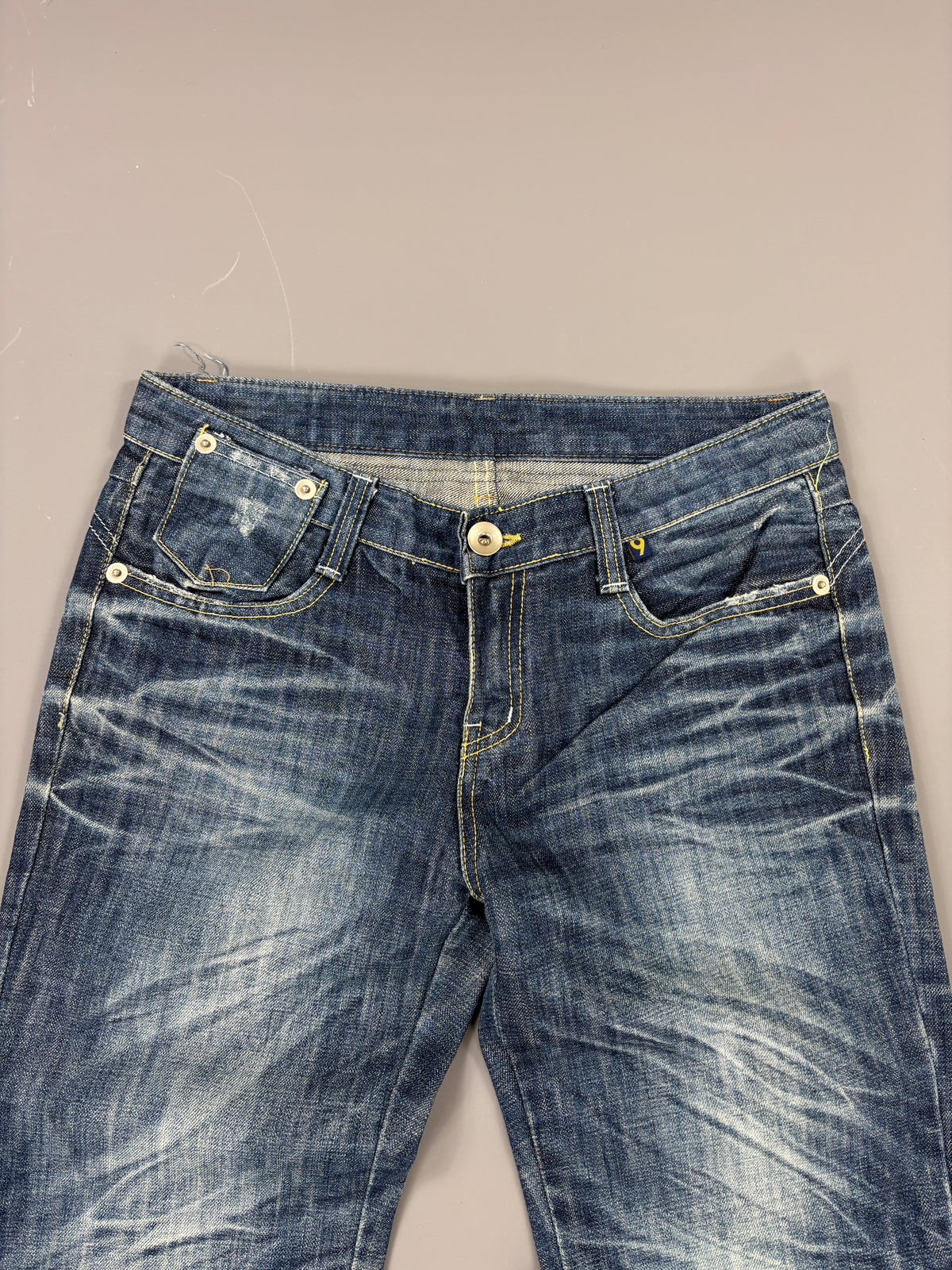 Washed Straight Japan Style Jeans vintage (L) 61season