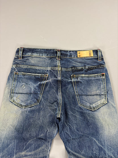 Japan Style Washed Straight Jeans vintage (S) 61season
