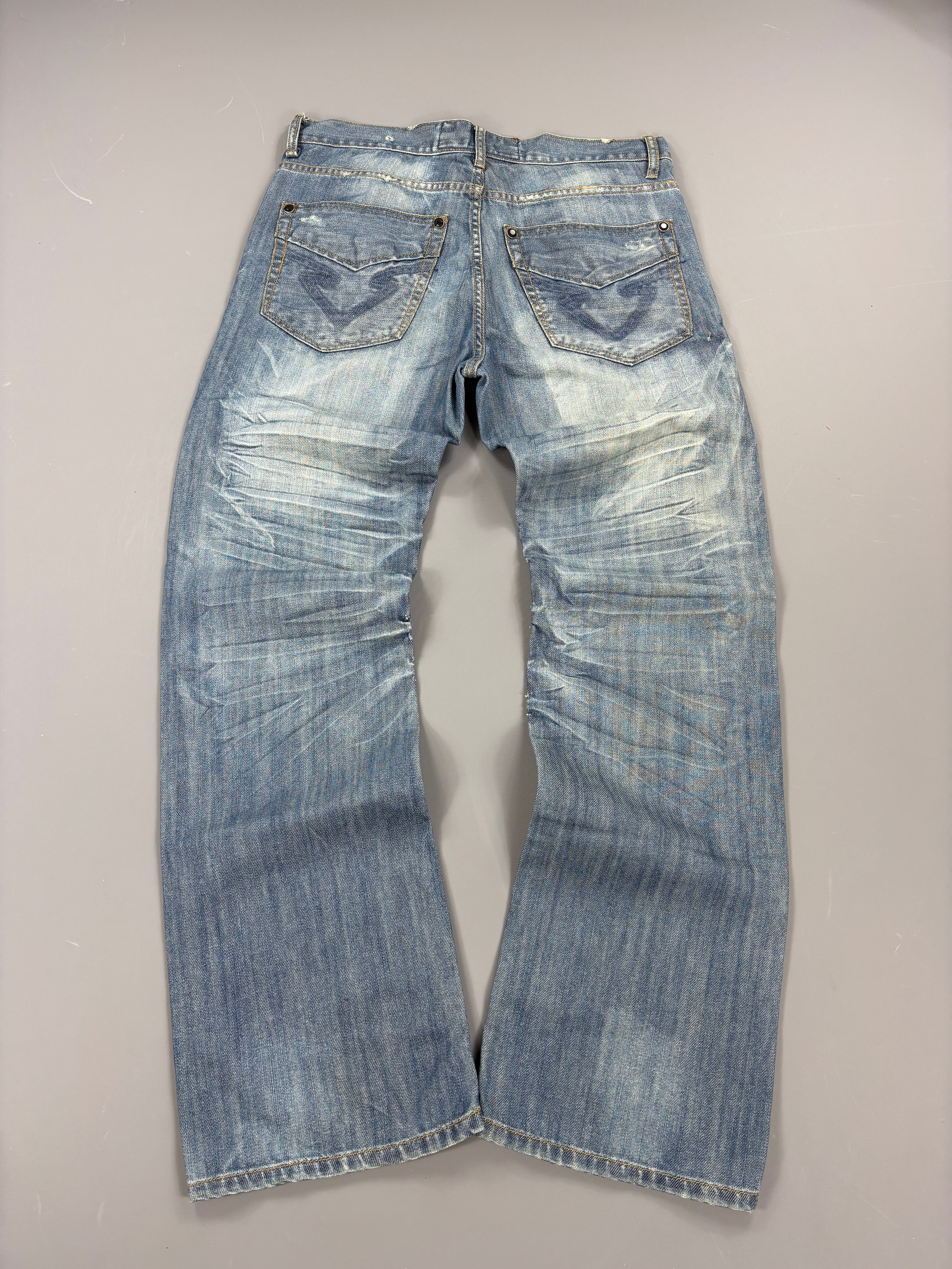 Japan Style Baggy Washed Jeans vintage (L) 61season