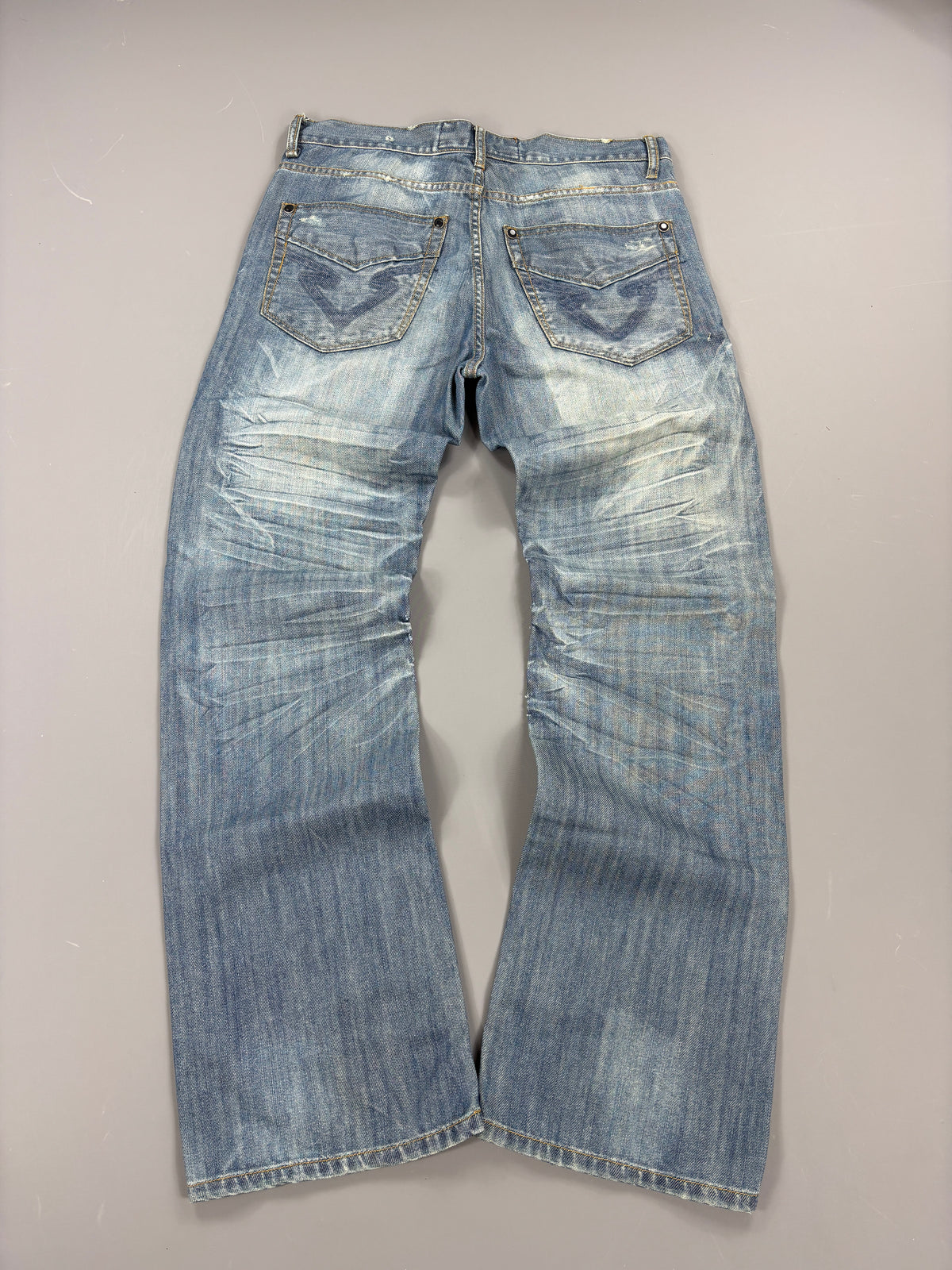 Japan Style Baggy Washed Jeans vintage (L) 61season
