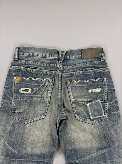 Japan Style Washed Straight Jeans vintage (S) 61season