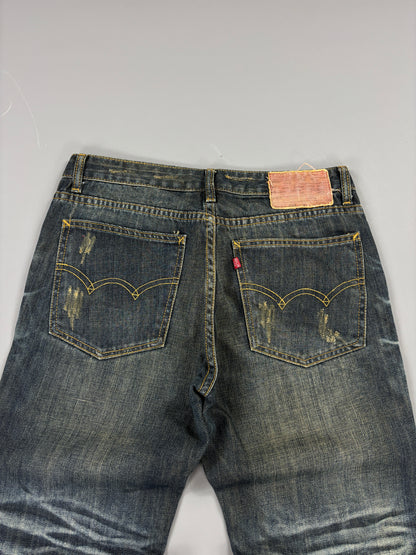 Japan Style Bootcut Washed Jeans (M) 61season