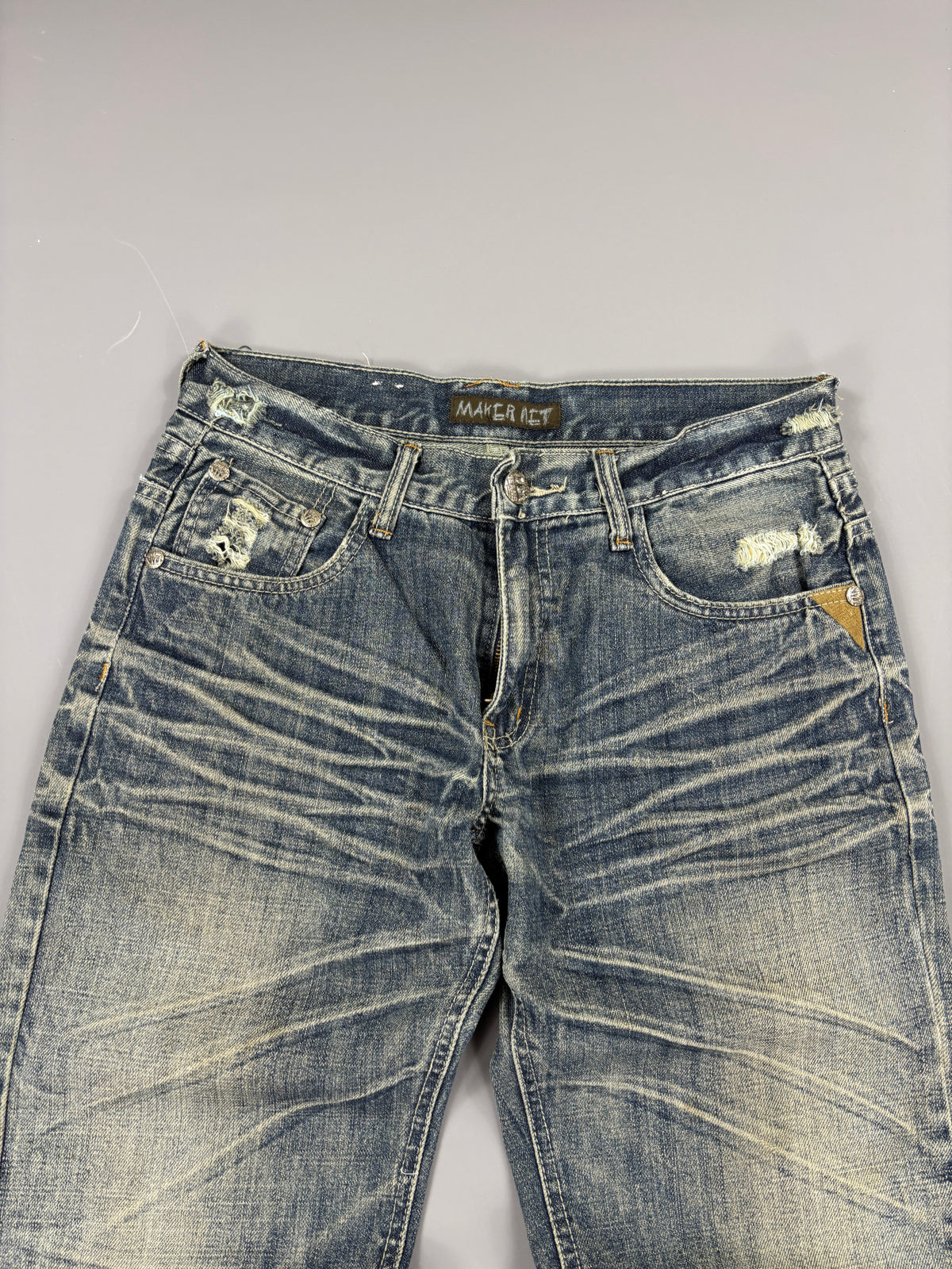 Japan Style Washed Straight Jeans vintage (S) 61season