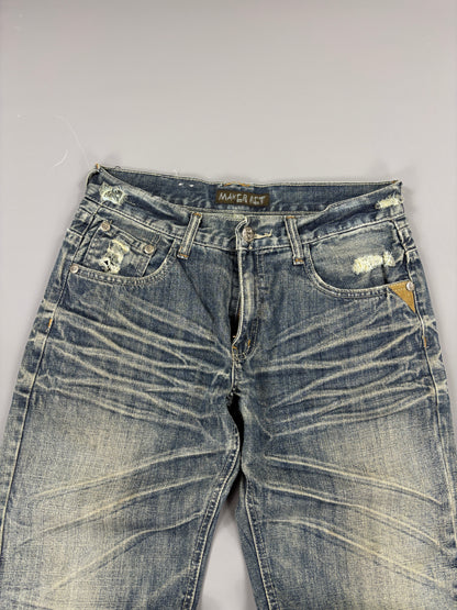 Japan Style Washed Straight Jeans vintage (S) 61season