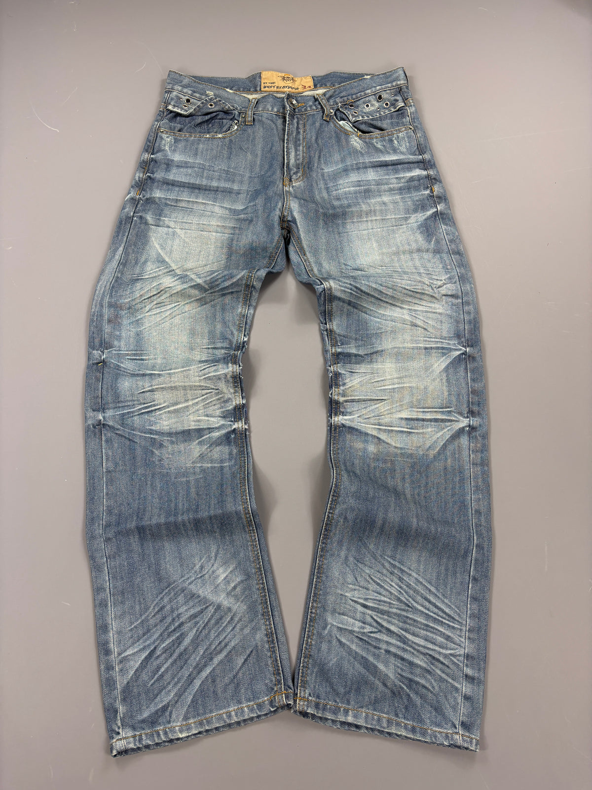 Japan Style Baggy Washed Jeans vintage (L) 61season