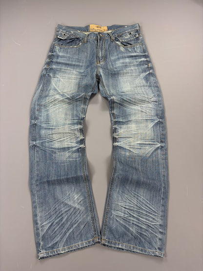 Japan Style Baggy Washed Jeans vintage (L) 61season
