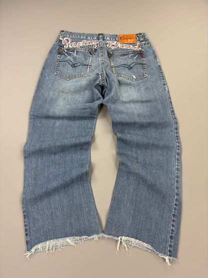 Replay Jeans washed printed baggy (S) 61season