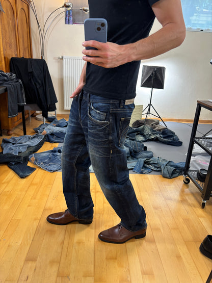 Japan Style Washed Straight Jeans vintage (S) 61season