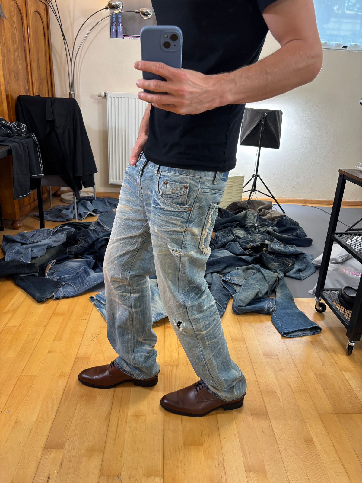 Japan Style Washed Jeans vintage (S) 61season