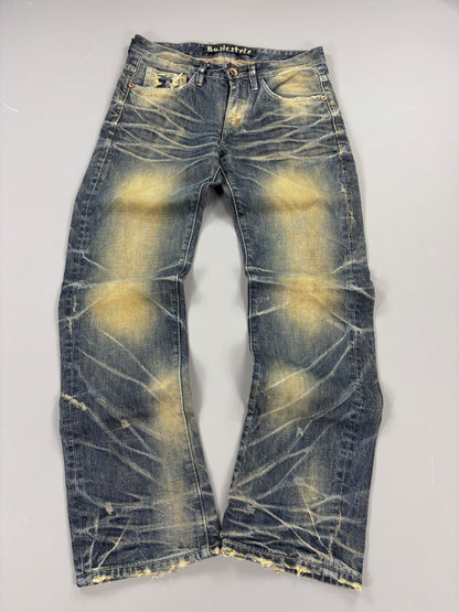 Japan Style Washed Straight Jeans vintage (L) 61season