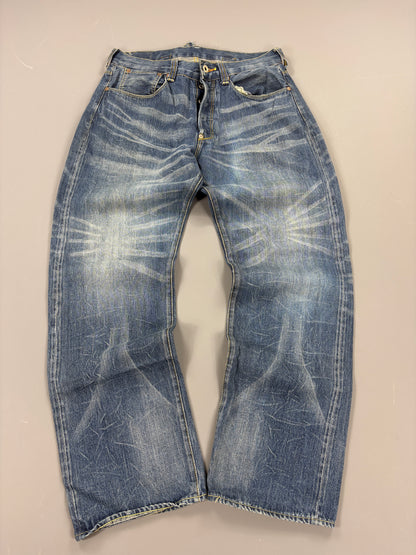 Japan Style Washed Straight Jeans vintage (M) 61season