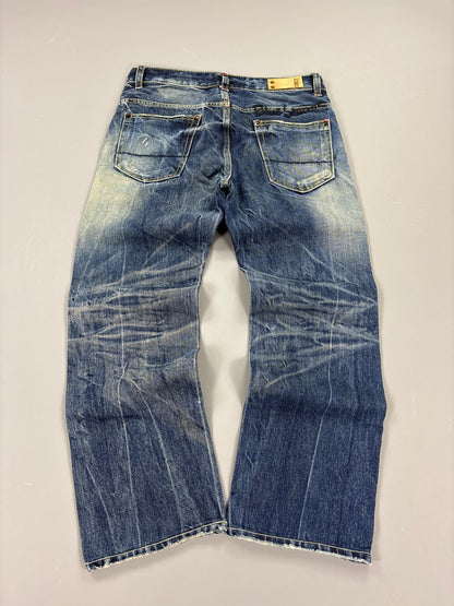 Japan Style Washed Straight Jeans vintage (S) 61season