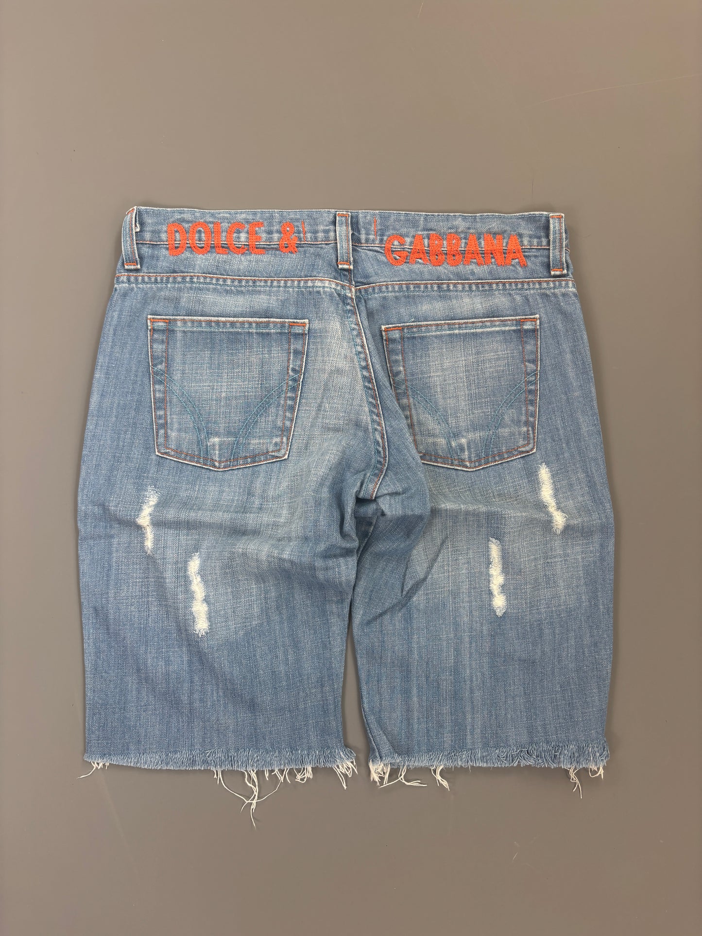 Dolce Gabbana Shorts vintage jorts jeans backprint (S) 61season