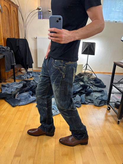 Japan Style Washed Straight Jeans vintage (L) 61season