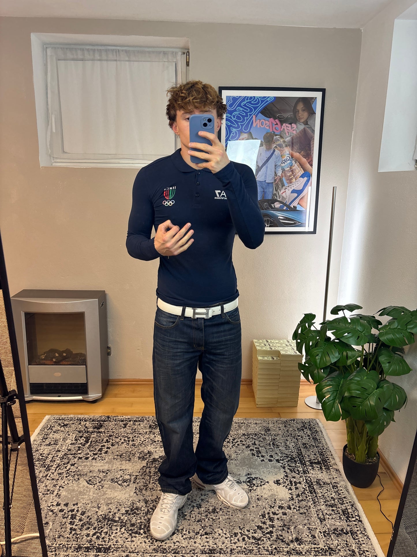 Armani Italia Polo Langarm XS-S
